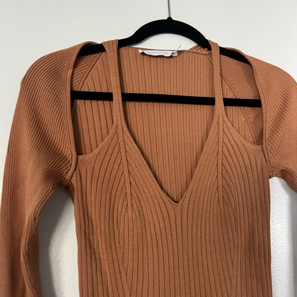 JONATHAN SIMKHAI Esperanza Rib Cut-Out Midi Dress - Picture 10 of 10